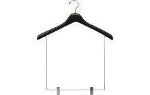 Matte Black Wood Display Hanger W/ 12" Clips (17" X 1")