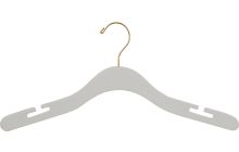 White Wood Top Hanger W/ Notches (17" X 7/16")