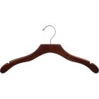 Walnut Wood Top Hanger W/ Notches (17" X 7/16")