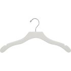 White Wood Top Hanger W/ Notches (17" X 7/16")
