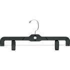Black Plastic Bottom Hanger W/ Clips (14" X 7/16")