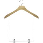 Oversized Natural Wood Display Hanger W/ 12" Deluxe Clips (18" X 2")
