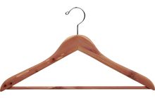 Unfinished Cedar Suit Hanger W/ Suit Bar (17" X 7/16")