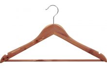 Unfinished Cedar Suit Hanger W/ Suit Bar (17" X 7/16")