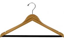 Bamboo Suit Hanger W/ Suit Bar & Notches (17" X 7/16")