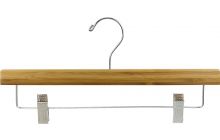 Natural Bamboo Bottom Hanger W/ Clips (14" X 5/8")