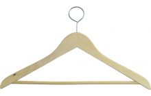 Unfinished Wood Anti-Theft Suit Hanger W/ Suit Bar (17" X 3/4")