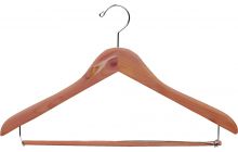 Unfinished Cedar Suit Hanger W/ Locking Bar (17" X 7/16")