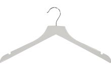 White Wood Top Hanger W/ Notches (17" X 7/16")