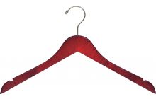 Cherry Wood Top Hanger W/ Notches (17" X 7/16")