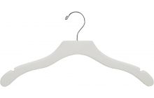 White Wood Top Hanger W/ Notches (17" X 3/8")