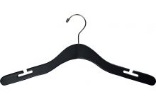 Black Wood Top Hanger W/ Countersunk Hook & Notches (17" X 7/16")