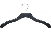 Black Wood Top Hanger W/ Notches (17" X 3/8")