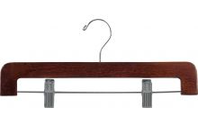 Walnut Wood Bottom Hanger W/ Clips (14" X 1/2")