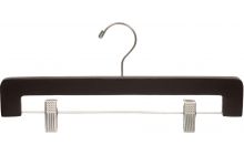 Espresso Wood Bottom Hanger W/ Clips (14" X 3/8")