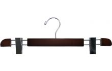 Walnut Wood Bottom Hanger W/ Clips (16" X 5/8")