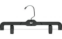 Black Plastic Bottom Hanger W/ Clips (14" X 7/16")