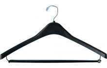 Black Plastic Suit Hanger W/ Locking Bar (17" X 1/2")