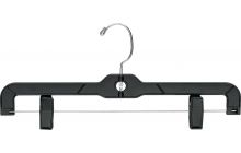 Black Plastic Bottom Hanger W/ Clips (14" X 7/16")