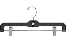 Matte Black Plastic Bottom Hanger W/ Clips (14" X 7/16")