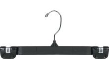 Black Plastic Bottom Hanger W/Clips (10" X 1/4")