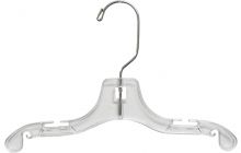 Kids Clear Plastic Top Hanger W/ Notches (10" X 7/16")