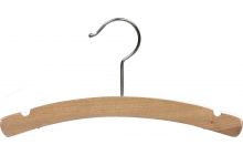 Kids Natural Wood Top Hanger W/ Notches (10" X 3/8")