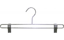 Chrome Metal Bottom Hanger W/ Clips (14" X 3/16")