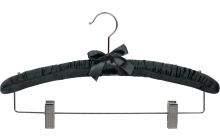 Black Padded Combo Hanger W/ Clips (16" X 1")