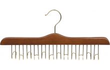 Walnut Wood 12 Holder Belt Hanger (17" X 3/4")