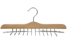 Natural Wood 24 Clip Tie Hanger (17" X 3/4")