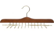 Walnut Wood 24 Clip Tie Hanger (17" X 3/4")