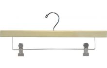 Oversized Unfinished Alder Bottom Hanger W/ Deluxe Clips (17" X 5/8")