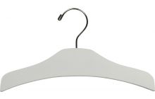 Kids White Wood Top Hanger (11" X 3/8")