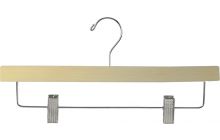 Unfinished Wood Bottom Hanger W/Clips (14" X 5/8")