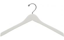 Kids White Wood Top Hanger (11" X 1/2")