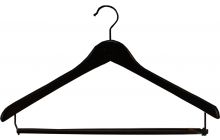 Wholesale Black Contoured Plastic Suit Hangers - 17