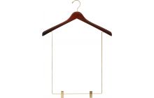 Walnut Wood Display Hanger W/ 15" Clips (17" X 1")