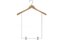 Natural Wood Display Hanger W/ 15" Deluxe Clips (17" X 1")