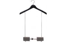 Matte Black Wood Display Hanger W/ 99" Adjustable Waist (17" X 1")