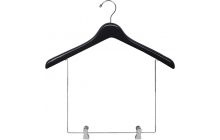 Matte Black Wood Display Hanger W/ 10" Deluxe Clips (17" X 1")