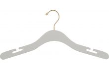 White Wood Top Hanger W/ Notches (17" X 7/16")
