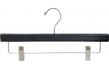 Black Wood Slim Line Bottom Hanger W/ Clips (14" X 1/4")