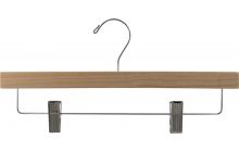 Unfinished Wood Bottom Hanger W/ Clips (14" X 5/16")