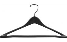 Black Plastic SuitHanger W/ Suit Bar (17" X 1/2")
