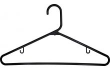 Black Tubular Plastic  Hanger W/Notches (16 3/8" X 1/4")