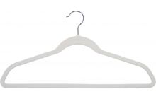 White Velvet Suit Hanger (17" X 1/4")