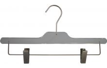 Clear Acrylic Bottom Hanger w/ Clips (14" X 3/8")