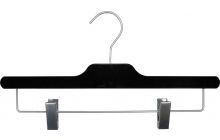 Black Acrylic Bottom Hanger w/ Clips (14" X 3/8")
