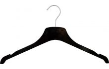 Black Acrylic Top Hanger w/ Notches (17" X 3/8")